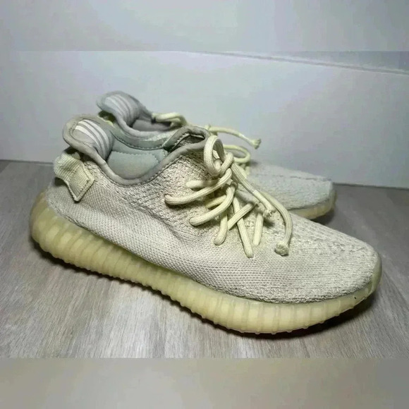 Adidas Yeezy Boost 350 v2 Butter Athletic Shoe, Men kids Sz 6 Knit, Gum Sole main image 7